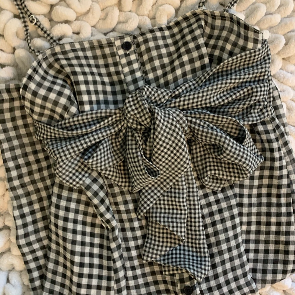 Cute checkered dress with bow